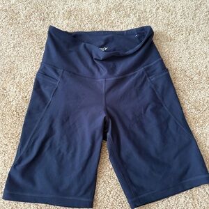 Old Navy Blue Bike Shorts High-Rise Stretch